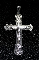 Крест серебряный нательный №1