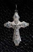Крест серебряный нательный №3