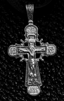 Крест серебряный нательный №4