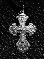 Крест серебряный нательный №5