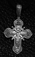 Крест серебряный нательный №8